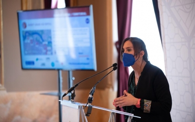 Marta Farrés, duran la presentació dels fons Next Generation/ Roger Benet